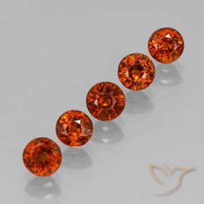 3.01 ct natürliche tieforange Spessartit-Garn-Edelsteine, Runden, VVS-VS