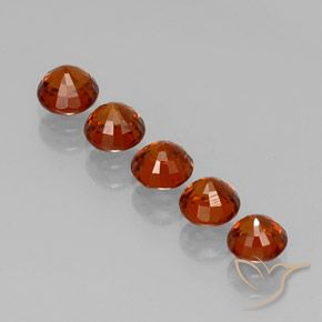 3.01 ct natürliche tieforange Spessartit-Garn-Edelsteine, Runden, VVS-VS
