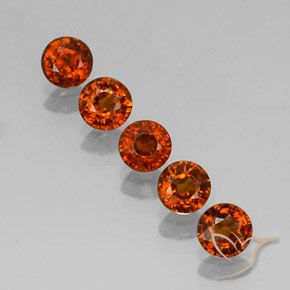 2.41 ct natürliche rötlich-orange Spessartit-Garn-Edelsteine, Rund Schliff, VVS-VS