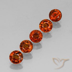 2.41 ct natürliche rötlich-orange Spessartit-Garn-Edelsteine, Rund Schliff, VVS-VS