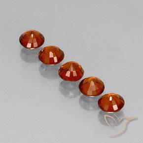 2.41 ct natürliche rötlich-orange Spessartit-Garn-Edelsteine, Rund Schliff, VVS-VS