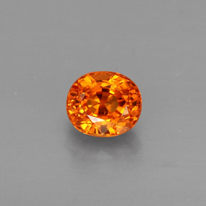 0,84 ctw natürlicher orangefarbener Spessartin, Oval Schliff, VVS-VS