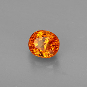 0,84 ctw natürlicher orangefarbener Spessartin, Oval Schliff, VVS-VS