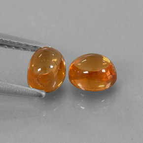  ct natürliche orangefarbener Spessartin-Edelsteine, Transparent, Transparent / Lichtdurchlässig
