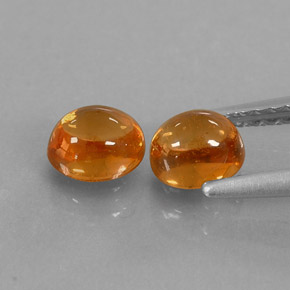  ct natürliche orangefarbener Spessartin-Edelsteine, Transparent, Transparent / Lichtdurchlässig