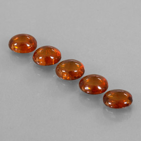 4,33 ct natürliche orangefarbener Spessartin-Edelsteine, Transparent, Transparent / Lichtdurchlässig