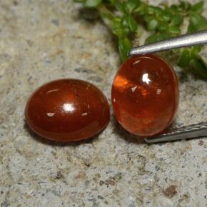 5,82 ct natürliche orangefarbener Spessartin-Edelsteine, Transparent, Transparent / Lichtdurchlässig