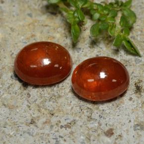 5,82 ct natürliche orangefarbener Spessartin-Edelsteine, Transparent, Transparent / Lichtdurchlässig