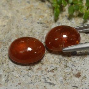 5,82 ct natürliche orangefarbener Spessartin-Edelsteine, Transparent, Transparent / Lichtdurchlässig