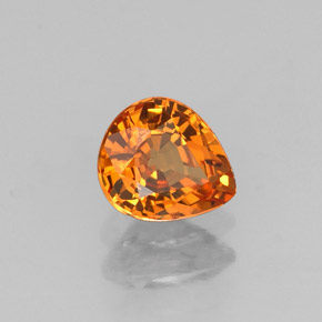 0,72 ctw natürlicher orangefarbener Spessartin, Birnenform, VVS