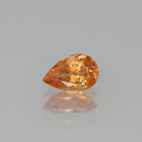 0,64 ctw natürlicher orangefarbener Spessartin, Birnenform, SI