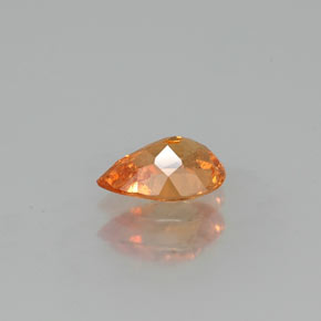 0,64 ctw natürlicher orangefarbener Spessartin, Birnenform, SI