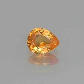 0,78 ctw natürlicher orangefarbener Spessartin, Birnenform, VS