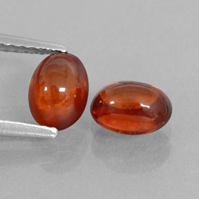  ct natürliche orangefarbener Spessartin-Edelsteine, Transparent, Transparent / Lichtdurchlässig