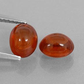 3.09 ct natürliche Tiefes Bernsteinrot Spessartit-Garn-Edelsteine, Transparent, Transparent / Lichtdurchlässig