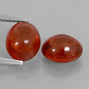  ct natürliche orangefarbener Spessartin-Edelsteine, Transparent, Transparent / Lichtdurchlässig