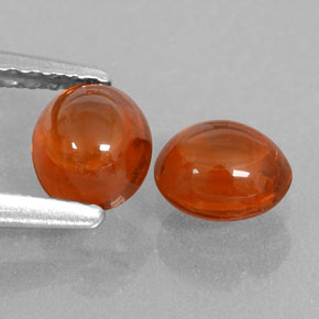  ct natürliche orangefarbener Spessartin-Edelsteine, Transparent, Transparent / Lichtdurchlässig