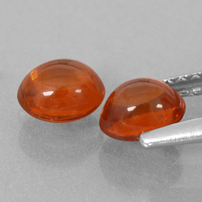  ct natürliche orangefarbener Spessartin-Edelsteine, Transparent, Transparent / Lichtdurchlässig