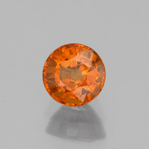 0,83 ctw natürlicher orangefarbener Spessartin, Rundschliff, VS