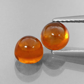  ct natürliche orangefarbener Spessartin-Edelsteine, Transparent, Transparent / Lichtdurchlässig