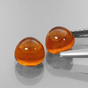  ct natürliche orangefarbener Spessartin-Edelsteine, Transparent, Transparent / Lichtdurchlässig