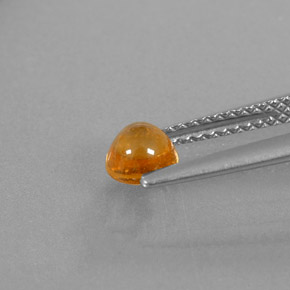 0,87 ctw natürlicher orangefarbener Spessartin, Transparent, Transparent / Lichtdurchlässig