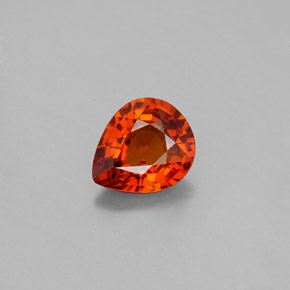 1,57 ctw natürlicher orangefarbener Spessartin, Birnenform, VS