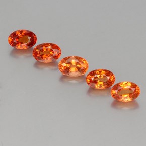4,18 ct natürliche orangefarbener Spessartin-Edelsteine, Oval Schliff, VS