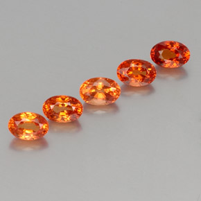 4,18 ct natürliche orangefarbener Spessartin-Edelsteine, Oval Schliff, VS