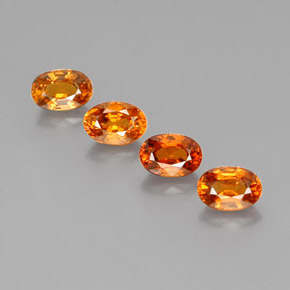 3.14 ct natürliche Mitteldunkles Orange Spessartit-Garn-Edelsteine, Oval Schliff, VVS-VS