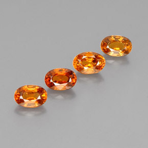 3.14 ct natürliche Mitteldunkles Orange Spessartit-Garn-Edelsteine, Oval Schliff, VVS-VS