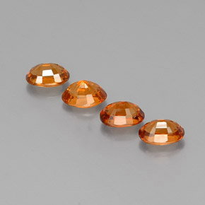 3.14 ct natürliche Mitteldunkles Orange Spessartit-Garn-Edelsteine, Oval Schliff, VVS-VS