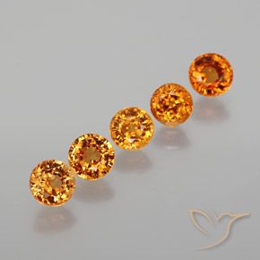 2,26 ct natürliche orangefarbener Spessartin-Edelsteine, Rundschliff, VS