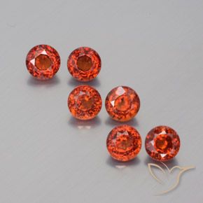 3,45 ct natürliche roter Spessartin-Edelsteine, Rundschliff, VVS-VS