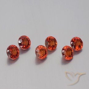3,45 ct natürliche roter Spessartin-Edelsteine, Rundschliff, VVS-VS