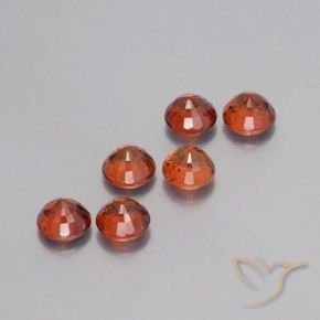 3,45 ct natürliche roter Spessartin-Edelsteine, Rundschliff, VVS-VS