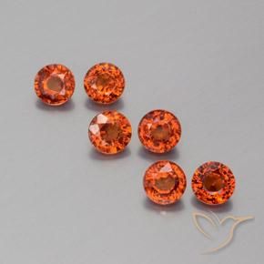 2.48ctw Natürlicher Amber Orange Spessartit-Garn, Runden, VVS-VS