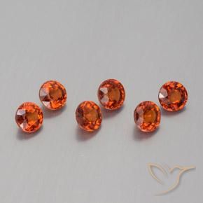 2.48 ct natürliche Amber Orange Spessartit-Garn-Edelsteine, Runden, VVS-VS