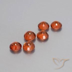 2.48 ct natürliche Amber Orange Spessartit-Garn-Edelsteine, Runden, VVS-VS