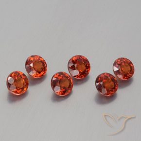 2.40 ct natürliche Intensives Rot Spessartit-Garn-Edelsteine, Runden, VS