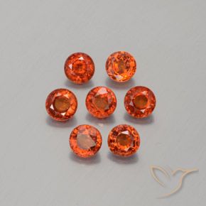 2.88ctw Natürlicher Mittelrot Spessartit-Garn, Runden, VS