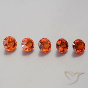 3.17 ct natürliche Intensives Rot Spessartit-Garn-Edelsteine, Runden, VVS-VS