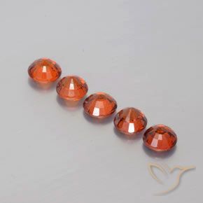 3.17 ct natürliche Intensives Rot Spessartit-Garn-Edelsteine, Runden, VVS-VS