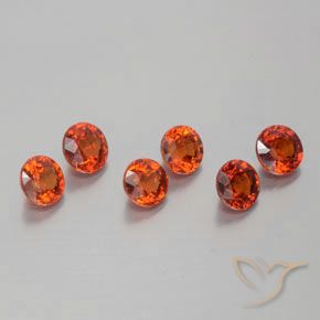 3.18 ct natürliche Tiefes Bernsteinrot Spessartit-Garn-Edelsteine, Runden, VVS-VS