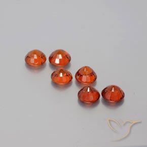 3.18 ct natürliche Tiefes Bernsteinrot Spessartit-Garn-Edelsteine, Runden, VVS-VS