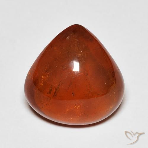 8.27ct Natürlicher rötlich-orange Spessartit-Garn, Birnenform, Transparent