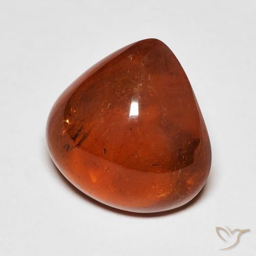 9,17 ctw natürlicher rötlich-orange Spessartit-Garn, Birnenform, Transparent