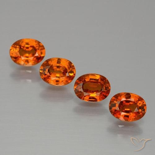 2.30ctw Natürlicher Amber Orange Spessartit-Garn, Oval, VS