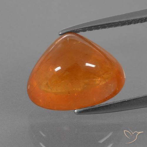 7,49 ctw natürlicher orangefarbener Spessartin, Birnenform, Transparent