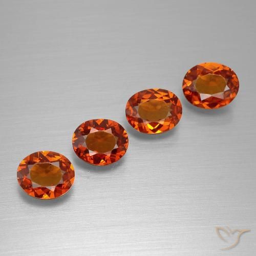 2,95 ct natürliche orangefarbener Spessartin-Edelsteine, Oval Schliff, VVS-VS